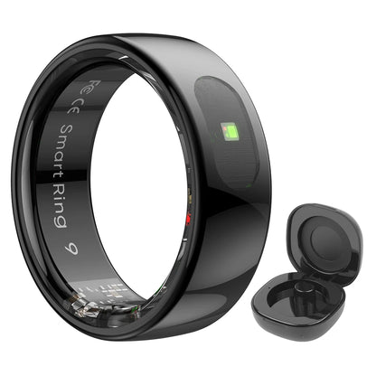 Anillo Inteligente R08 Para Hombres Y Mujeres, Banda Electrónica Inteligente 5ATM, Monitor De Salud De Presión De Oxígeno En Sangre Resistente Al Agua Con Estuche De Carga Para Teléfono