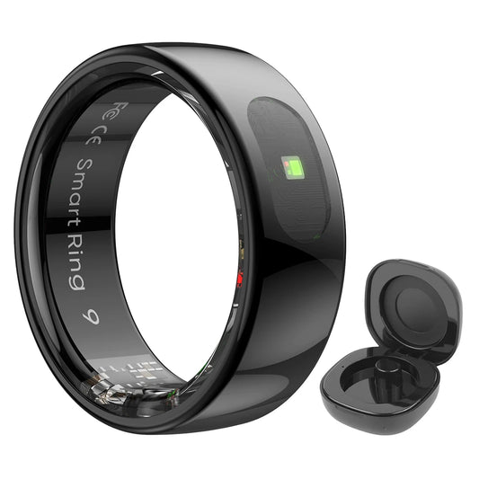 Anillo Inteligente R08 Para Hombres Y Mujeres, Banda Electrónica Inteligente 5ATM, Monitor De Salud De Presión De Oxígeno En Sangre Resistente Al Agua Con Estuche De Carga Para Teléfono