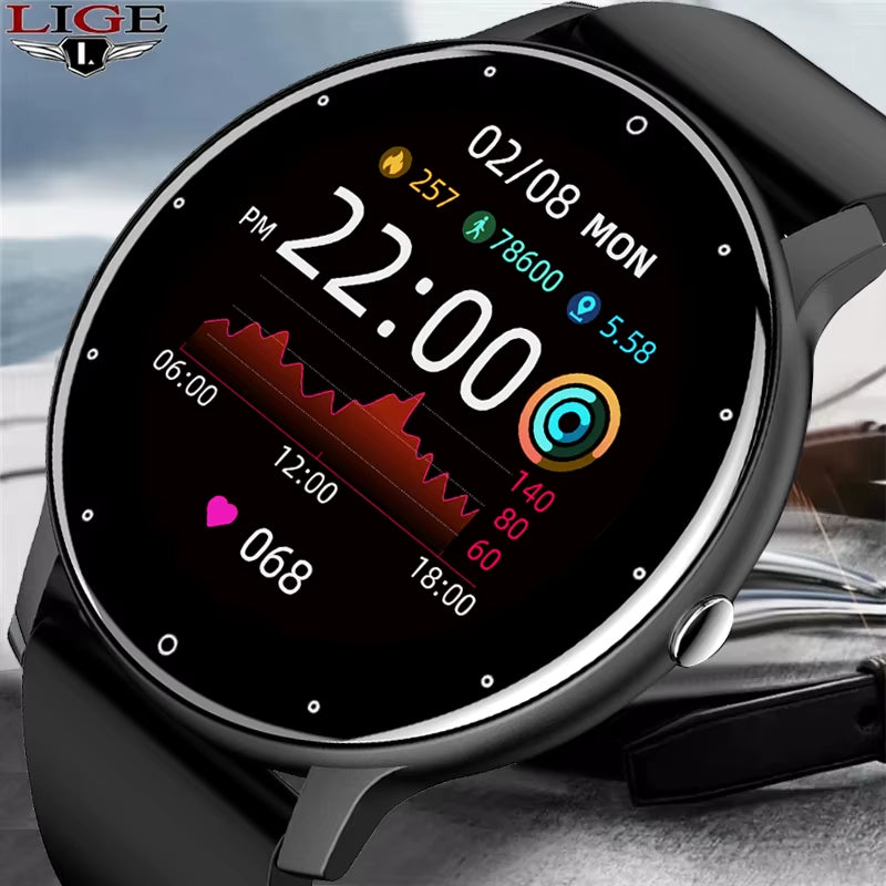 Lige-Reloj Inteligente Deportivo Para Hombre, Nuevo Accesorio De Pulsera Resistente Al Agua IP67 Con Bluetooth Y Pantalla Táctil, Compatible Con Android E Ios, Incluye Caja, 2025