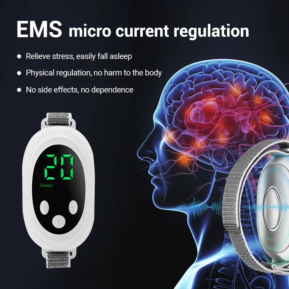 Nuevo Dispositivo De Ayuda Para Dormir De Microcorriente EMS, Máquina De Ayuda Para Dormir, Instrumento Para El Sueño Para El Insomnio, Estrés, Ansiedad, Alivio, Masajeador De Pulso De Palma