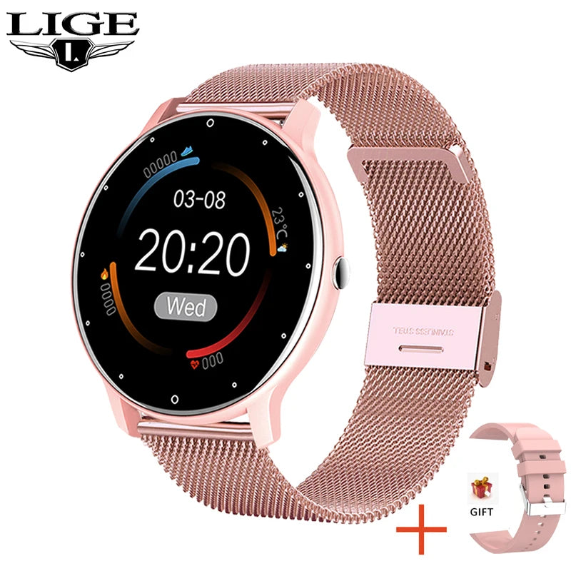 Lige-Reloj Inteligente Para Mujer, Accesorio De Pulsera Resistente Al Agua IP67 Con Pantalla Táctil, Bluetooth, Compatible Con Android E Ios, 2026