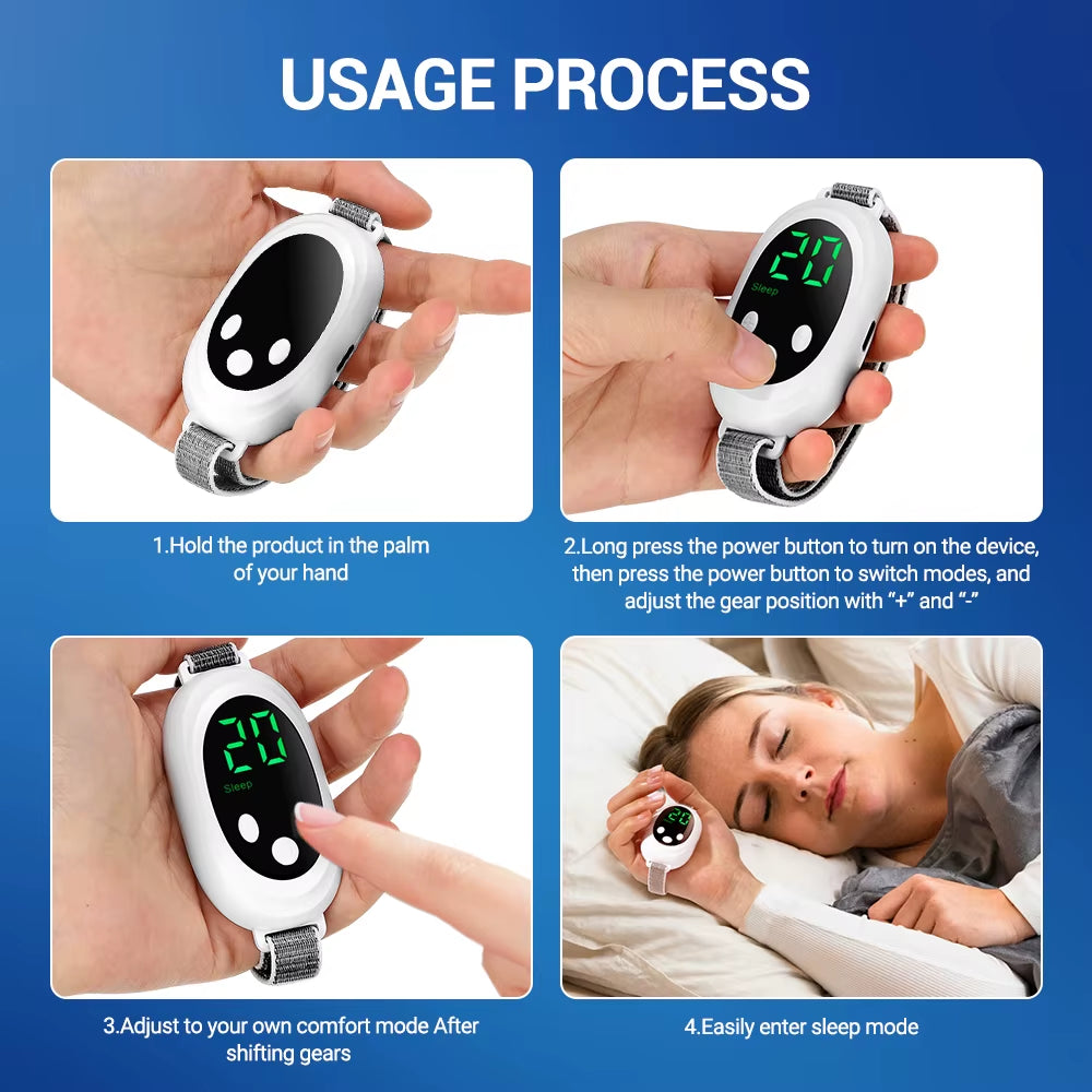Nuevo Dispositivo De Ayuda Para Dormir De Microcorriente EMS, Máquina De Ayuda Para Dormir, Instrumento Para El Sueño Para El Insomnio, Estrés, Ansiedad, Alivio, Masajeador De Pulso De Palma