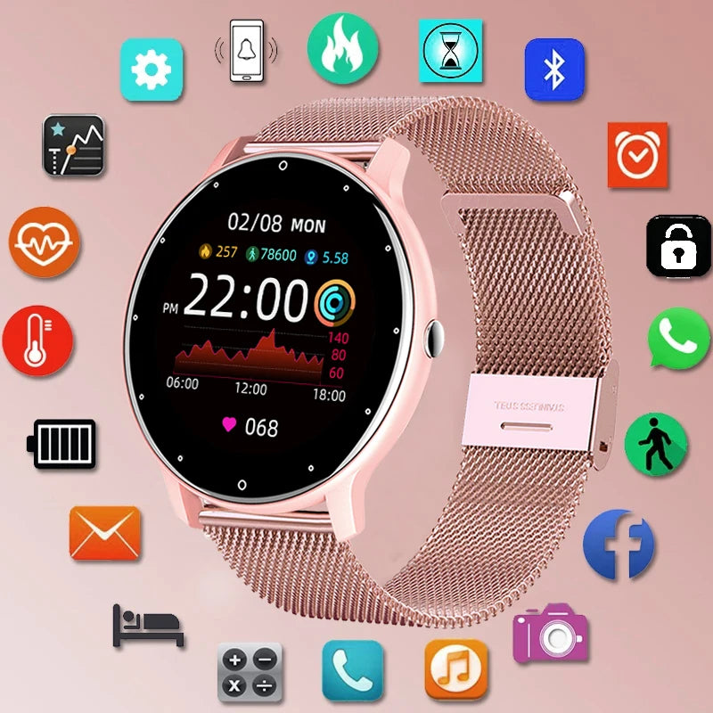Lige-Reloj Inteligente Para Mujer, Accesorio De Pulsera Resistente Al Agua IP67 Con Pantalla Táctil, Bluetooth, Compatible Con Android E Ios, 2026