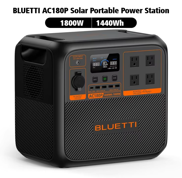 Estación de Energía Portátil BLUETTI AC180P (1800W / 1440Wh) - Preventa Exclusiva